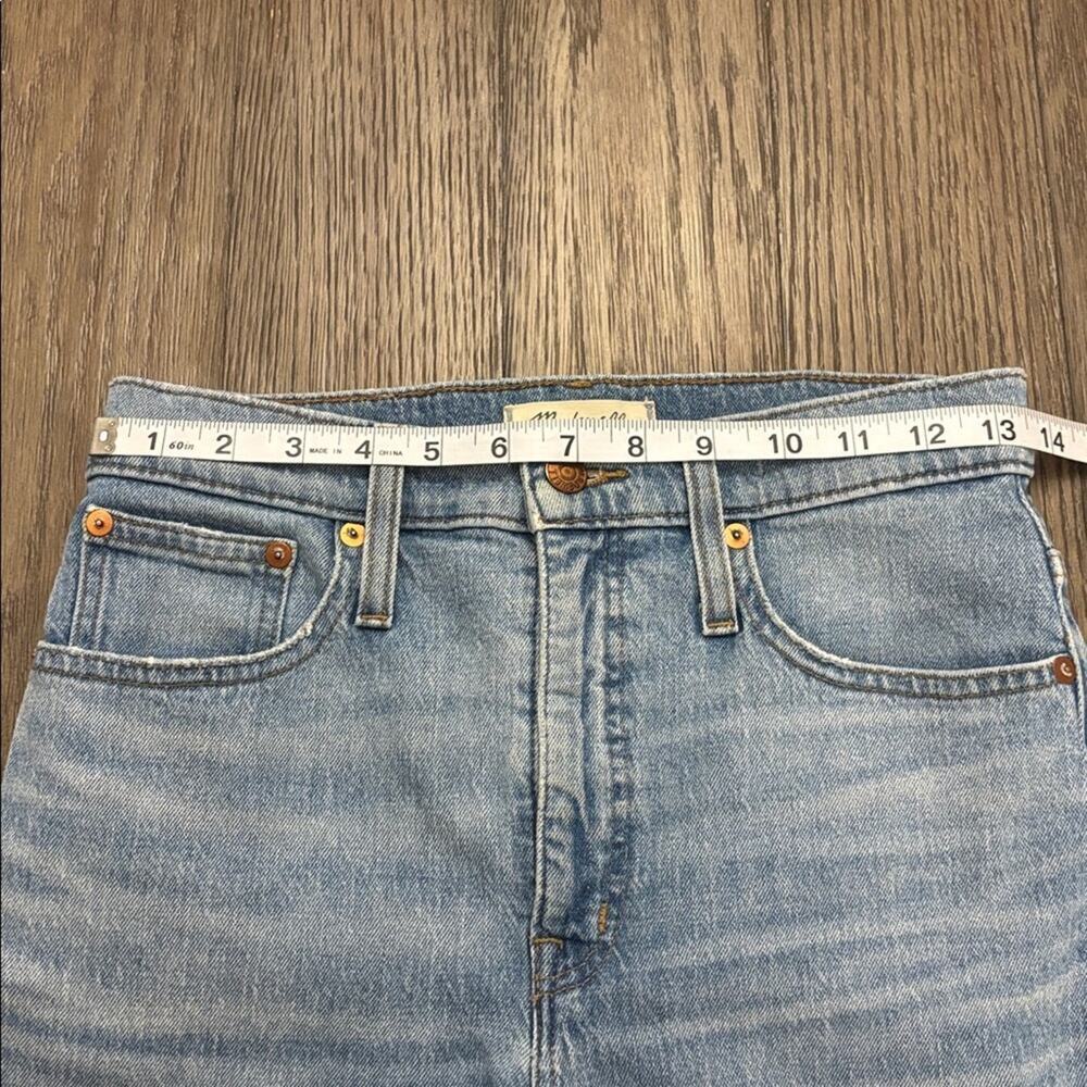 Madewell Classic Straight Light Wash Blue Denim Jeans Casual - Size 26 Inseam 26 - Picture 6 of 14